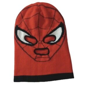 Marvel Spider-Man Kid's Ski Mask Beanie Full Face Knit Superhero Hat sz ONE SIZE